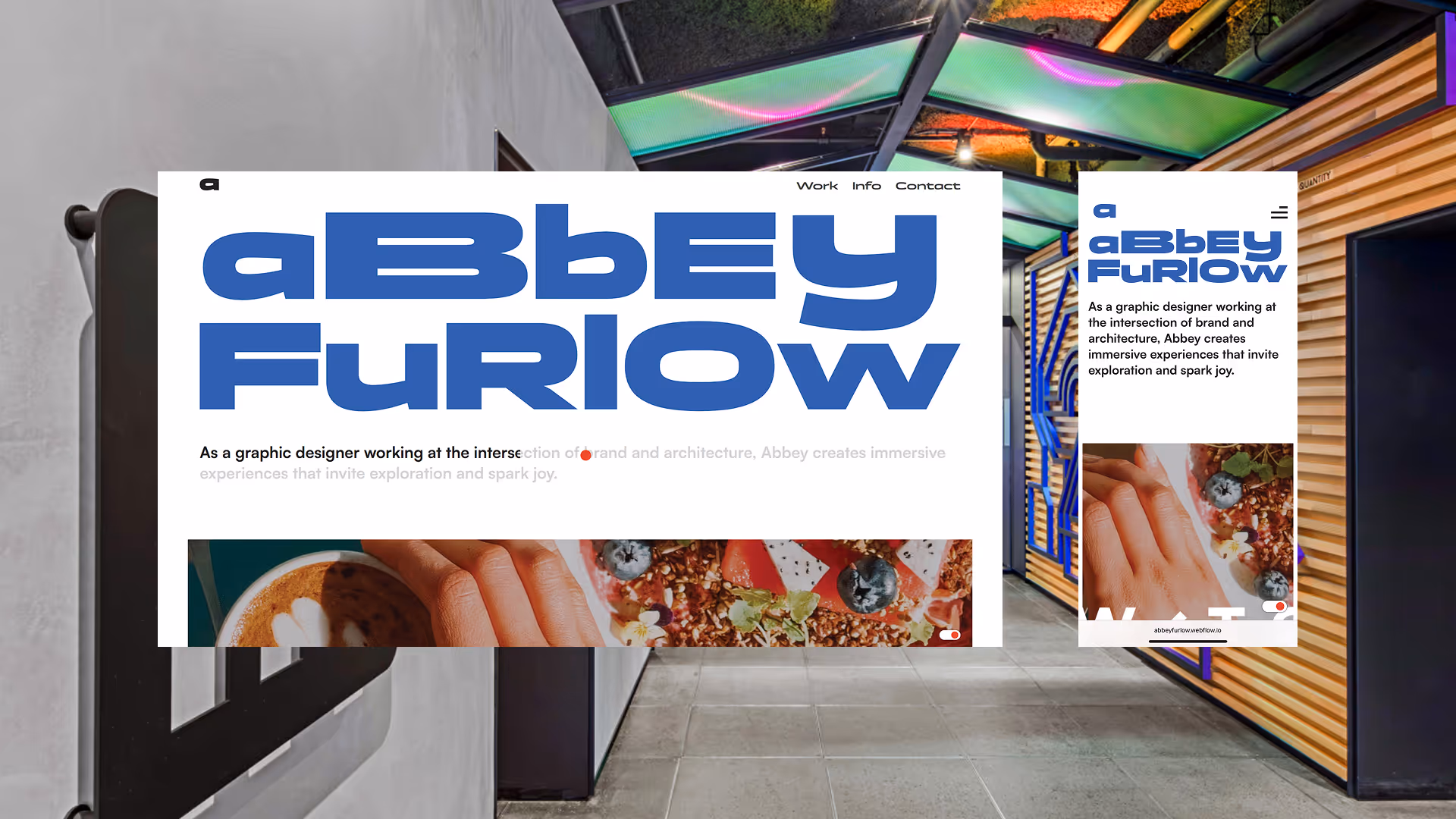 Abbey Furiow's graphic design portfolio showcasing creative branding and layout